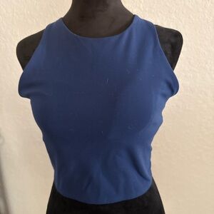 Athleta Blue High-Neck Bra
